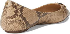 Sam Edelman Nori Light Oak Multi Pointed Toe Chain Detailed Slip On Ballet Flats