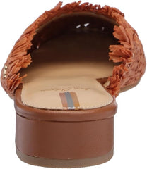 Sam Edelman Reeta Brown Squared Toe Fringe Detailed Slip On Classic Flats Shoes