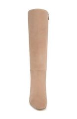 Sam Edelman Molly Light Golden Caramel Pointed Toe Kitten Heel Knee High Boots