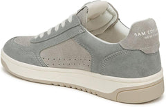 Sam Edelman Harper Sky Grey/Grey Stone Lace Up Round Toe Flat Low Top Sneakers
