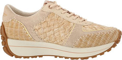 Sam Edelman Jianna Warm Sand/Dark Natural Lace Up Rounded Toe Low Top Sneakers