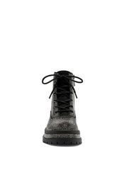 Jessica Simpson Enita2 Lace-Up Lug Sole Round-toe Platform Combat Boots Black