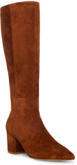 Steve Madden Forrest Brown Suede Pull On Classic Pointed Toe Knee High Boot