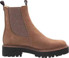 Sam Edelman Laguna Tobacco Leather Chelsea Moto Rounded Toe Pull On Boots