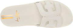Sam Edelman Valeri Bright White Slip On Open Toe Subtle Detail Platform Sandals