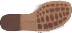 Sam Edelman Briar Bright White Cushioned Footbed Open Toe Slip On Flats Sandals
