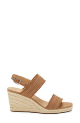 Lucky Brand Minjah Espadrille Jute-Wrapped Wedge Sandal Latte Nude Platforms
