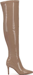 Jessica Simpson Over the Knee Boot Abrine Nude Patent Side Pointed Toe Boots