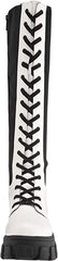 Circus by Sam Edelman Dinah White Chunky Heel Lace Up Knee High Combat Boots