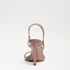 Sam Edelman Doran Maple Croco Leather Stiletto Heel Ankle Strap Heeled Sandals