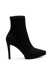Jessica Simpson Valyn High Stiletto Heel Pointed Toe Platform Sock Booties Black
