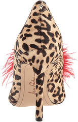 Sam Edelman Haide Sand Leopard Fashion Stiletto High Heel Pointed Toe Pumps