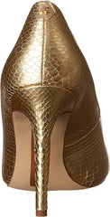 Sam Edelman Hazel Gold Stiletto Heeled Slip On Pointed Toe Classic Dress Pumps