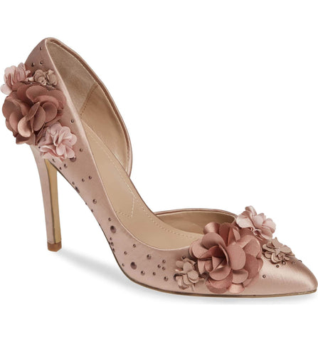 CHARLES BY Charles David Women's Poloma TAUPE Embellished Pump (5, TAUPE)