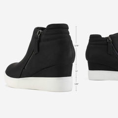 DREAM PAIRS Womens Platform Wedge Sneakers Ankle Booties