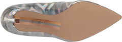 Sam Edelman Hazel Silver Metallic Stiletto Heeled Pointed Toe Slip On Pumps