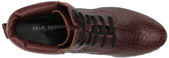 Kelsi Dagger Trek Oxblood Red Leather Block Heel Lace-up Combat Platform Bootie