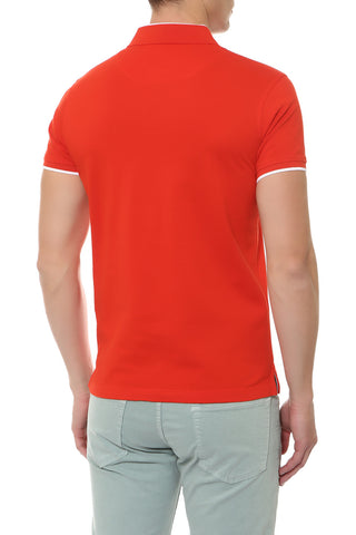 Roberto Cavalli Contrast Trim Short Sleeve Polo ROSSO FST643A#20802000