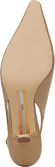 Sam Edelman Bianka Soft Beige Pointed Toe Slingback Kitten Heeled Pumps