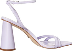 Sam Edelman Kia Misty Lilac Squared Open Toe Ankle Strap Block Heeled Sandals