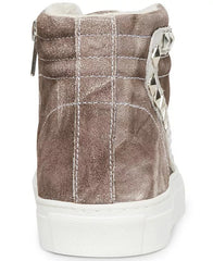 Steve Madden Tracey-F Grey Multi Fashion Lace Up High Top Embellished Sneakers