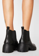 Steve Madden Women's Howler Block Heel Platform Ankle Boots Black