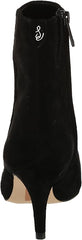 Sam Edelman Ulissa Black Suede Pointed Toe Zip Kitten Heel Ankle Fashion Boots
