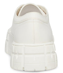 Steve Madden Rorey White Lace Up Rounded Close Toe Platform Fashion Sneaker