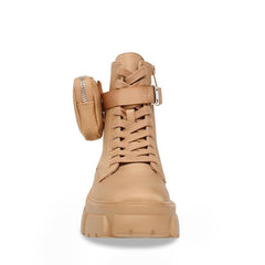 Steve Madden Thora-P Extra-Chunky Platform Ankle Boots Tan