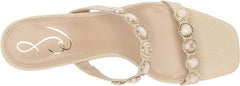 Sam Edelman Palma Banana Cream Squared Open Toe Strappy Kitten Heeled Sandals