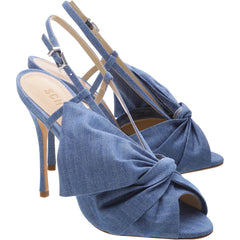 Schutz Allina Light Blue Open Toe High heel Designer Dress Pumps