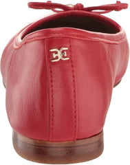 Sam Edelman Meadow Begonia Red Slip On Square Toe Bow Detail Ballet Flats