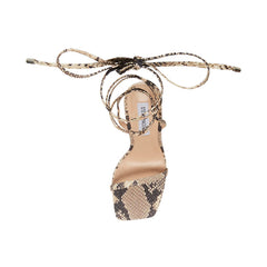 Steve Madden Uplift Multi Snake Patent Strappy Open Toe Stiletto Heeled Sandal