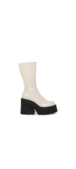 Steve Madden Arrow Bone Patent Chunky Heeled Chunky Platform Fashion Boots