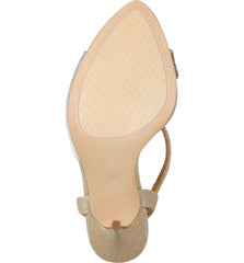 Jessica Simpson Whitley High Heel Pointed Open Toe Lucite Pumps Champagne Clear