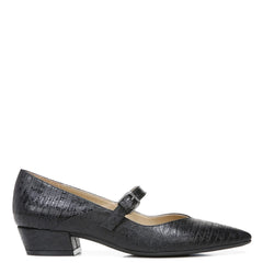 Naturalizer Florencia Black Lizard Fashion Pointed Toe Buckle Mary Jane Pumps 10