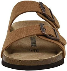 Cushionaire ladies slip on sandals adjustable buckles