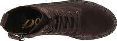 Sam Edelman Evina Chocolate Brown Lace Up Rounded Toe Chunky Heeled Ankle Boots