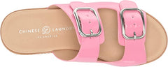 Chinese Laundry Surfs Up Pink Slip On Open Toe Platform & Wedge Platform Sandals
