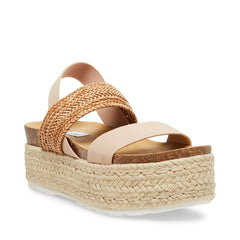 Steve Madden Circa1 Flatform Wedge Sandal Natural Nude Platform Espadrille