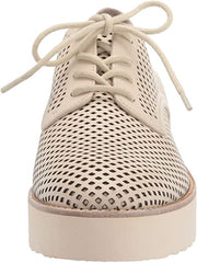 Vince Camuto Nillindie Platform Wedge Oxford Loafers Beige Leather Sneaker