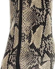 Schutz Mary Natural Snake Side Zipper Pointed Toe Stiletto Heel Ankle Boots