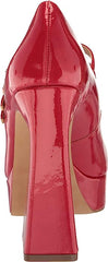 Jessica Simpson Darena Richest Red Buckle Straps Block High Heel Platform Sandal