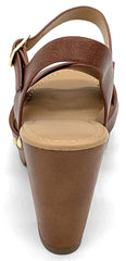STYLISH S SHIFT Open Toe Double Cross Band Ankle Strap Platform Heel Sandals 11