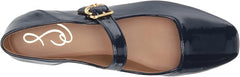 Sam Edelman Michaela Royal Navy Mary Jane Ankle Strap Square Toe Dress Flats