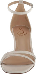 Sam Edelman Peonie Bright White Ankle Strap Open Toe Strappy Kitten Heel Sandals