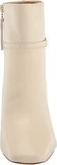 Sam Edelman Florah Modern Ivory Squared Toe Block Heel Buckle Detail Ankle Boots