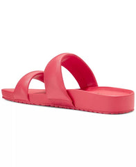 Cole Haan Mojave Double Band Geranium Leather Slip On Rounded Open Toe Sandals