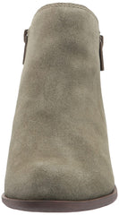 Lucky Brand Basel Ankle Bootie Olive Green Suede Side Zip (7)