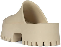 Jeffrey Campbell Clogge Taupe Fashion Slip On Chunky Platform Mule Clog Sandals